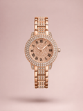 Women's American Diamond Watch (Round) - Rose Gold