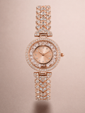 Women's American Diamond Watch (Round) - Rose Gold