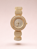 Women's American Diamond Watch (Round) - Gold