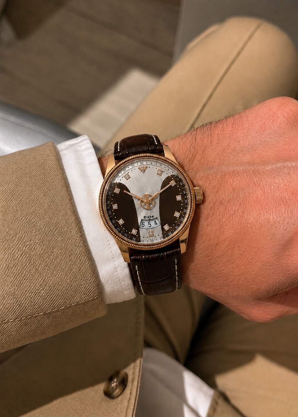 Classy Luxury Men's Watch - Brown