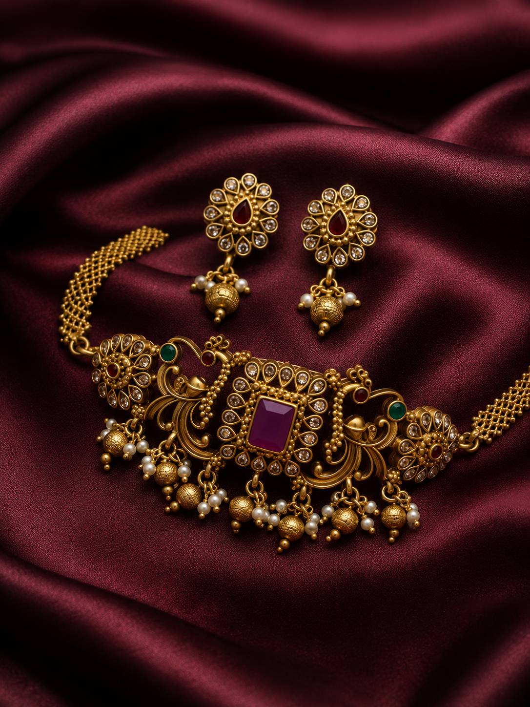 Traditional Temple Jewellery Set