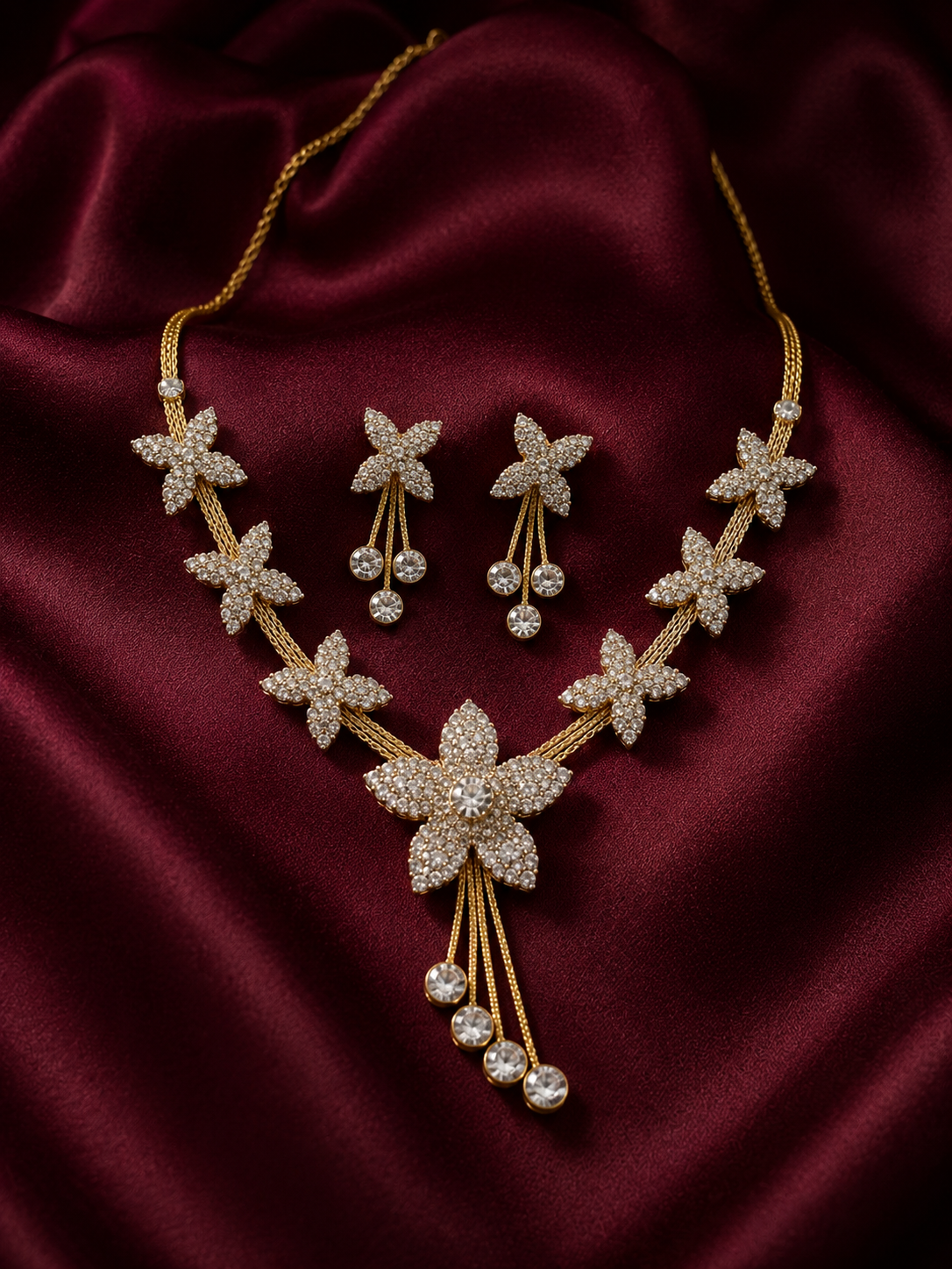 Elegant Floral Jewellery Set