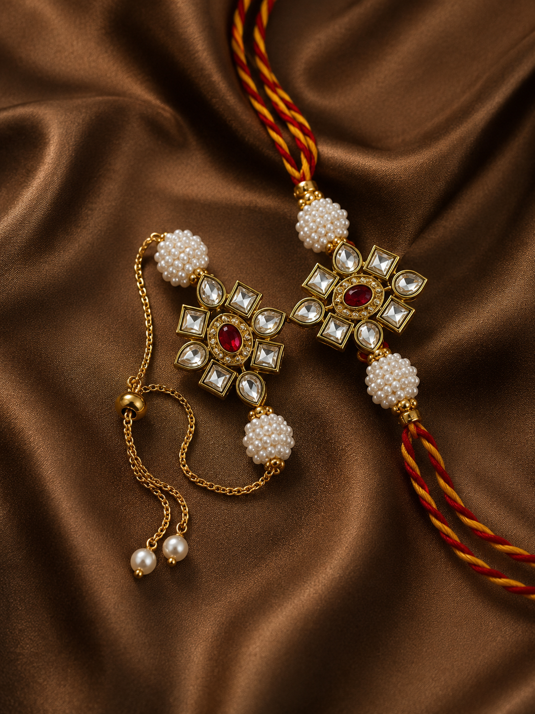 Beautiful Rakhi Set (2 Pcs)