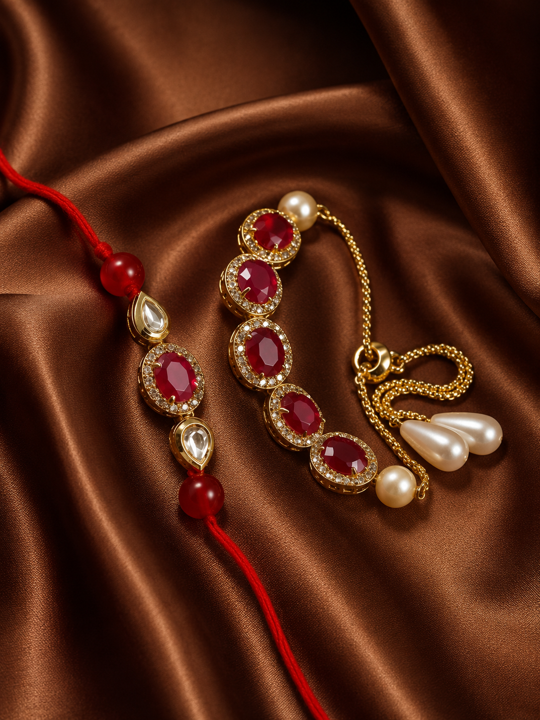 Elegant Rakhi Set (2 Pcs)
