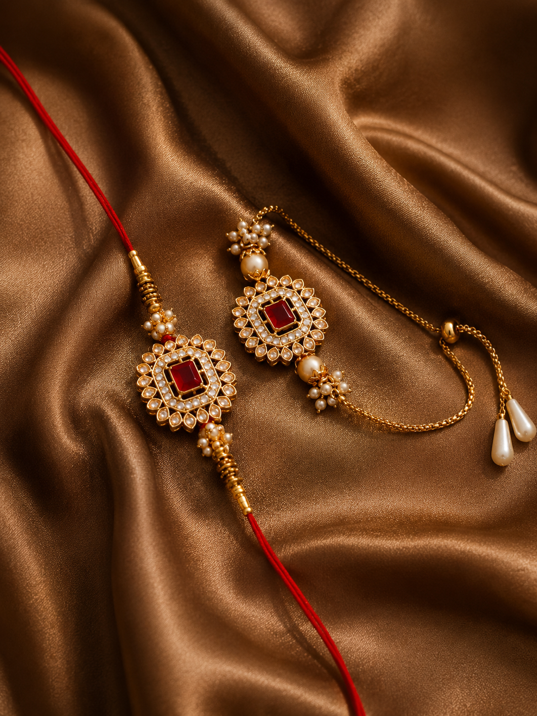 Couple Rakhi Set (2 Pcs)