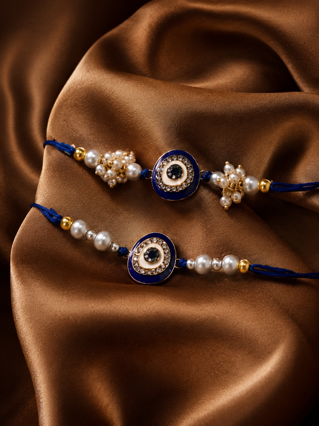 Couple Evil Eye Rakhi Set (2 Pcs)