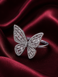 Beautiful Butterfly Ring Silver Colour