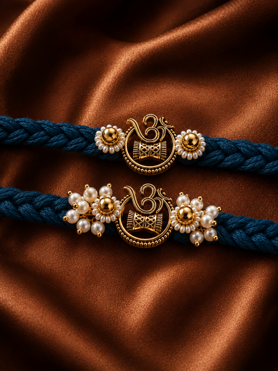 Om Rakhi Set (2 Pcs Red)